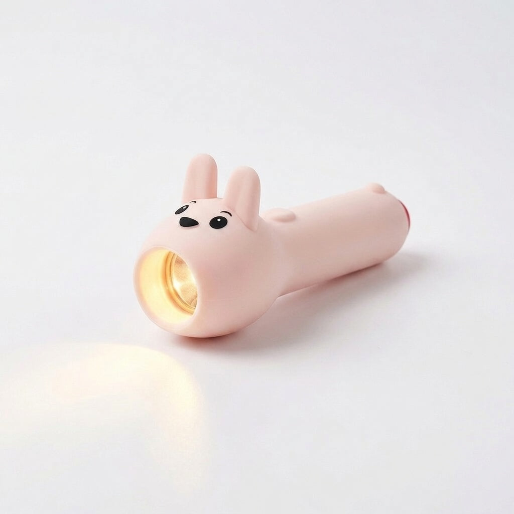 Bunny Rechargeable Kids Flashlight, Toy Light with Hanging Lanyard