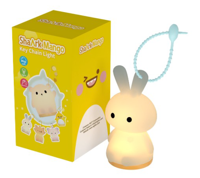 Mini Bunny Keychain Night Light | Cute Backpack Charm Lamp | Nursing Light